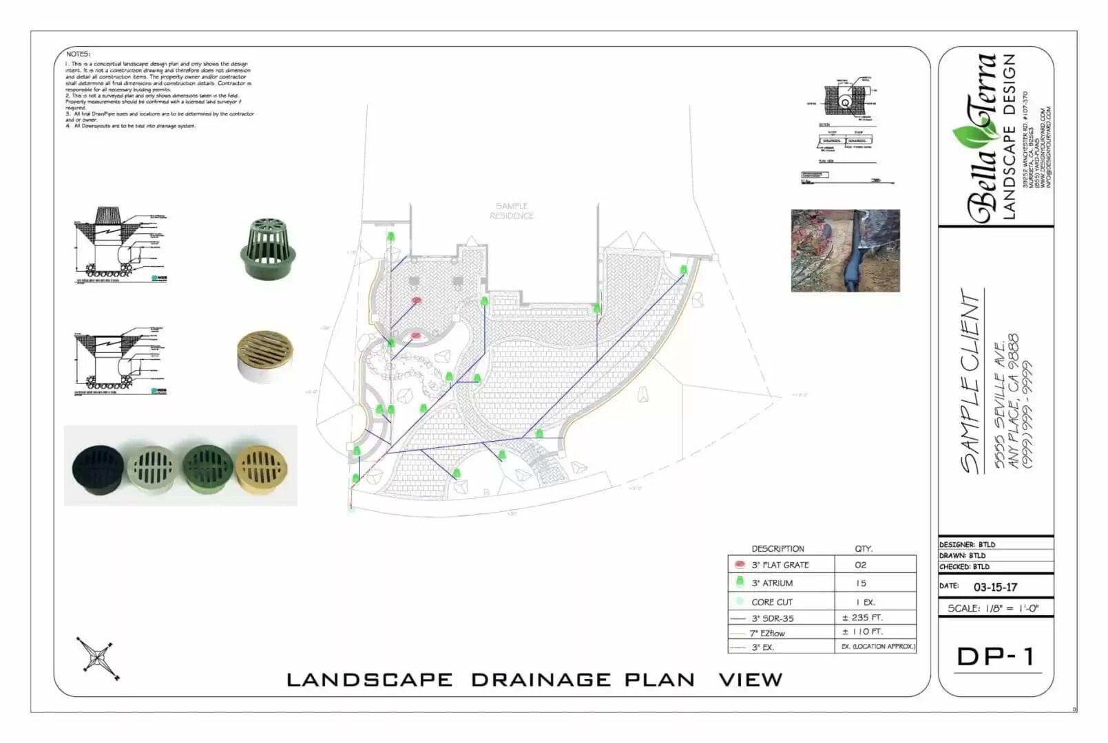 Sample Plans Bella Terra Landscape Design