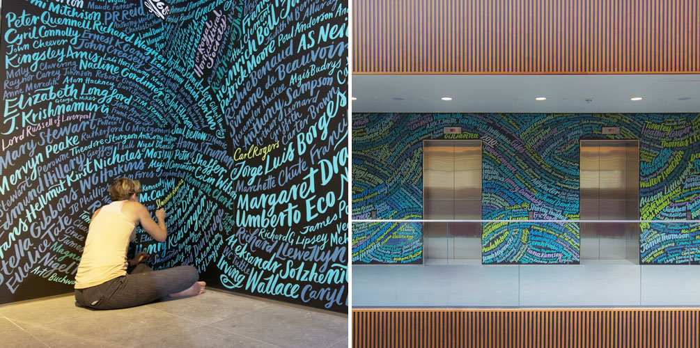 A Group Of Artists Unveil A Mural Celebrating 250 Years Of Literary