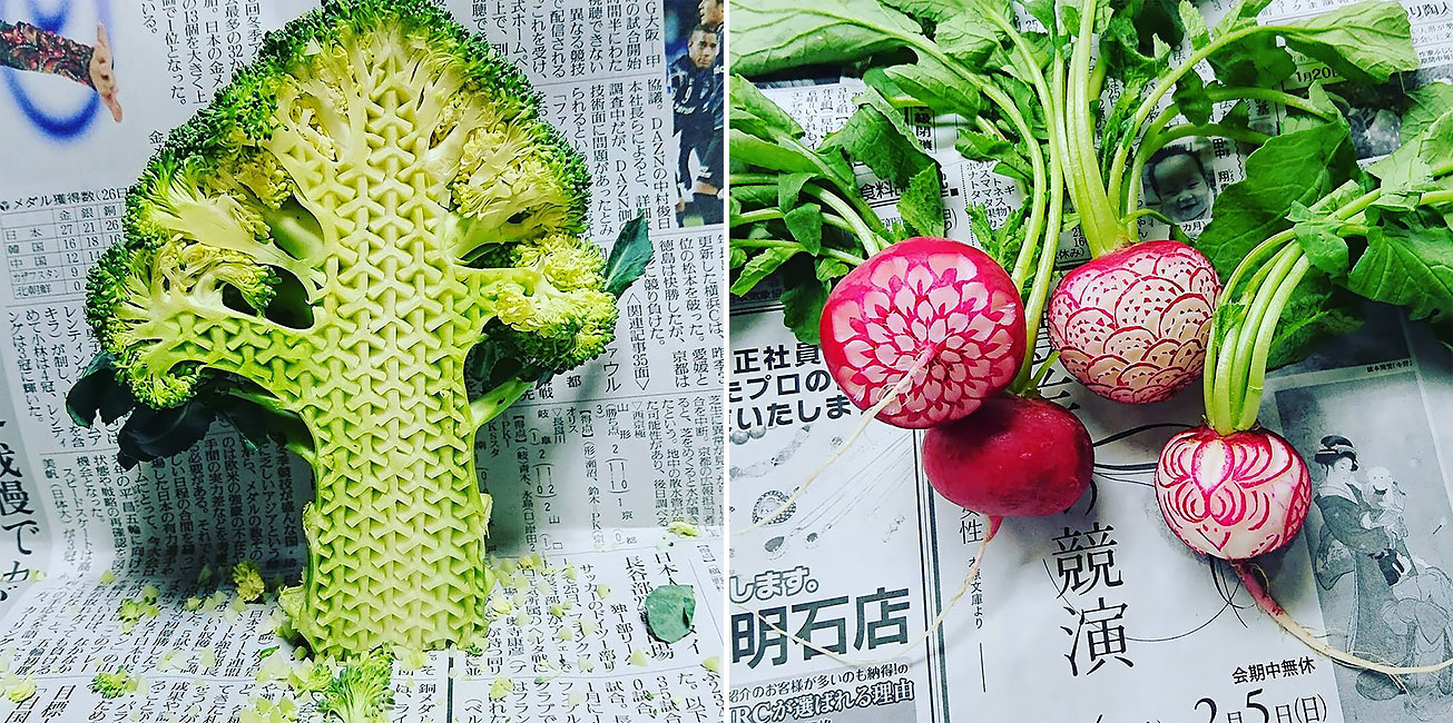 Intricate Fruit & Vegetable Carvings By Japanese Artist Gaku » Design You Trust — Design Daily