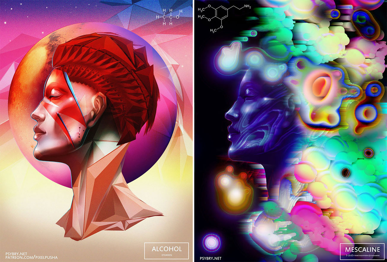 Artist Paints While Under The Influence Of 20 Different Drugs » Design