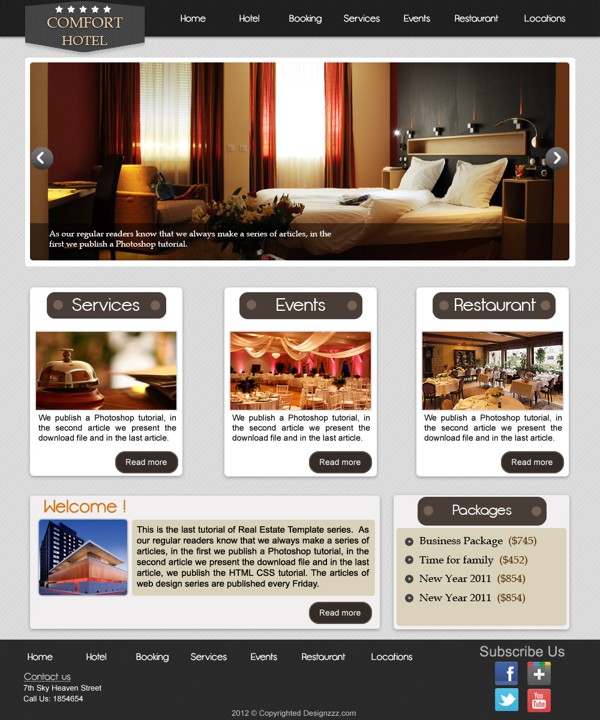 How to Create a Stylish Hotel Website PSD to HTML