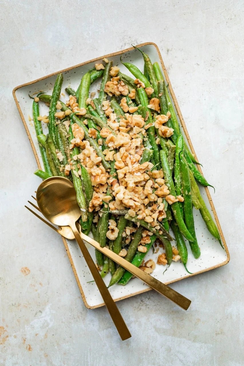 Sauteed Green Beans with Dijon Butter (Vegan) Desiree Nielsen