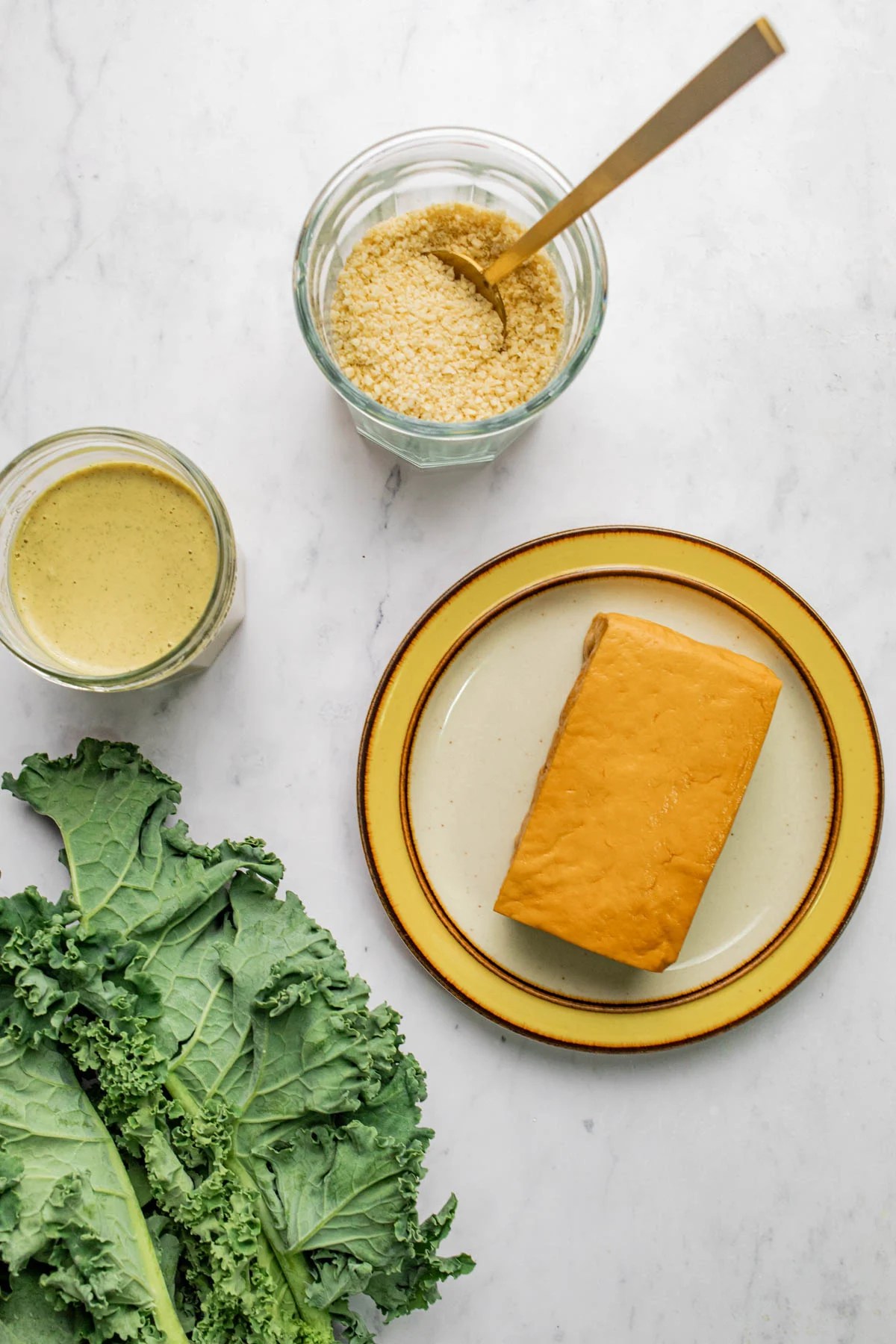 15 Minute Vegan Kale Caesar Salad with Smoked Tofu Desiree Nielsen