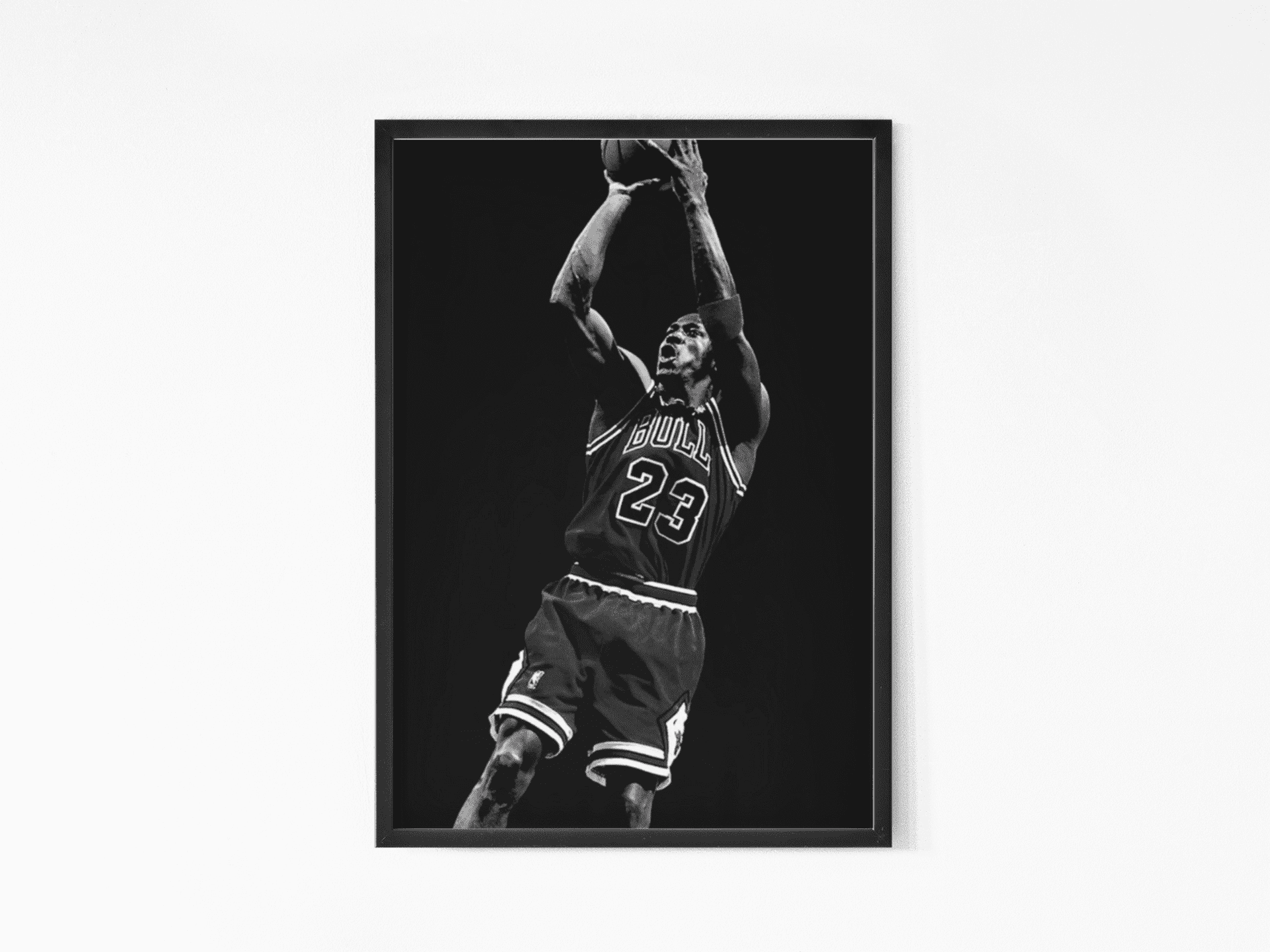 NBA Star Michael Jordan's Wall Art Glass Framed Sports Poster For