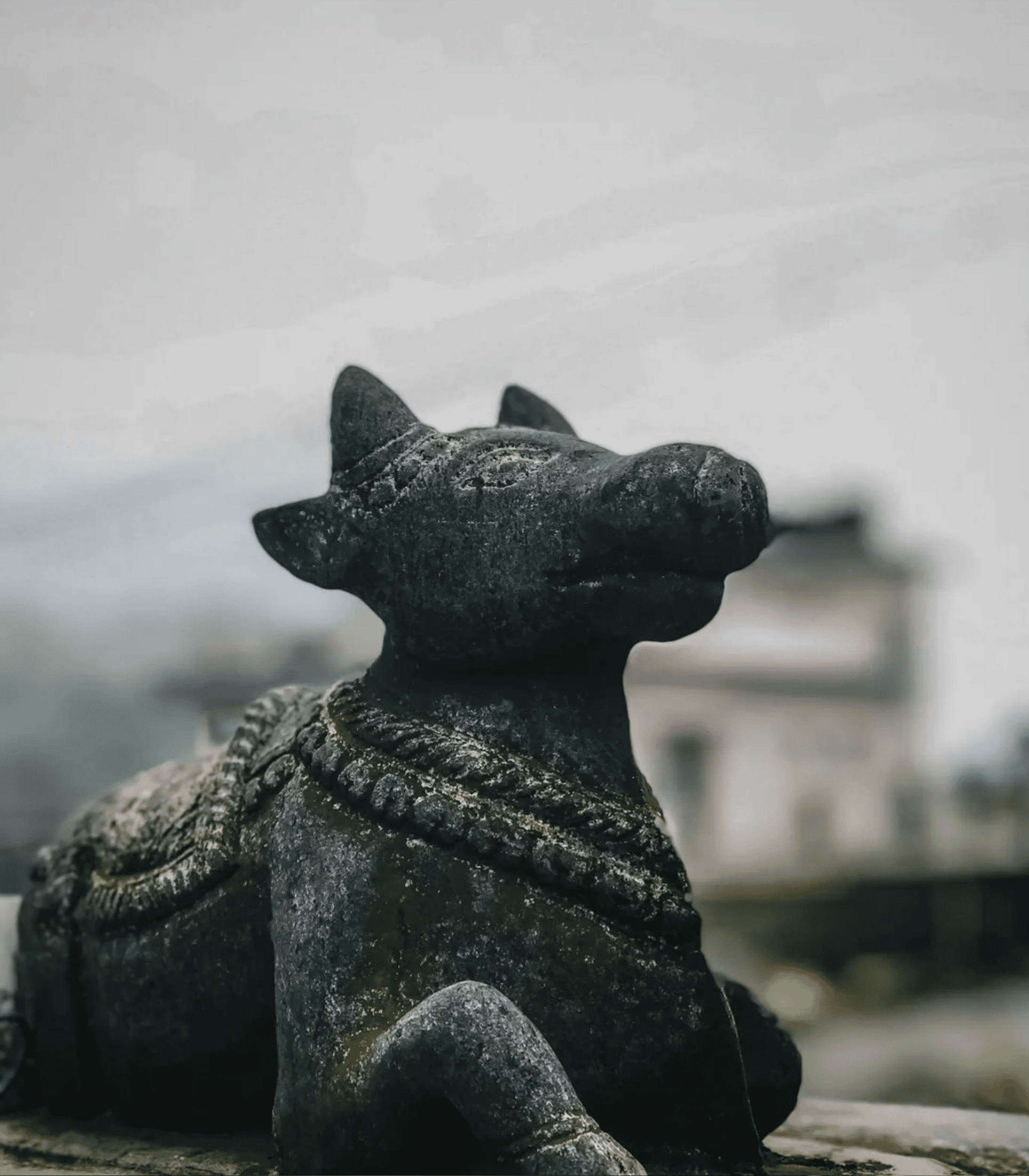 Iconic Nandi Deity Statue Wall Art Glass Framed Poster For Devotional