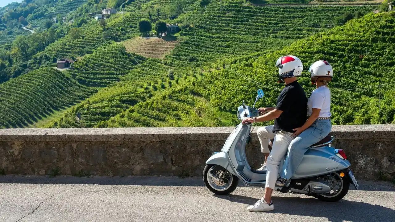 Vespa Rent Vespa tour of the Prosecco Hills in Italy