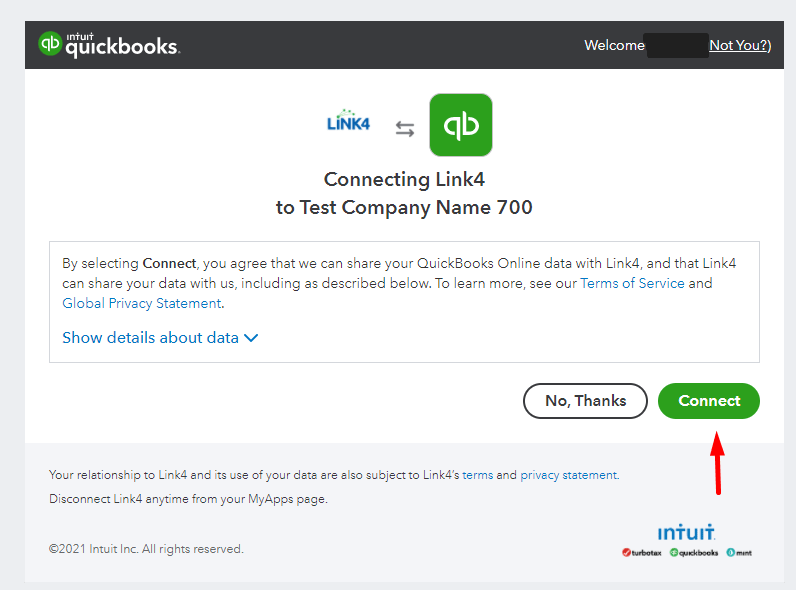 How to Connect Link4 to QuickBooks