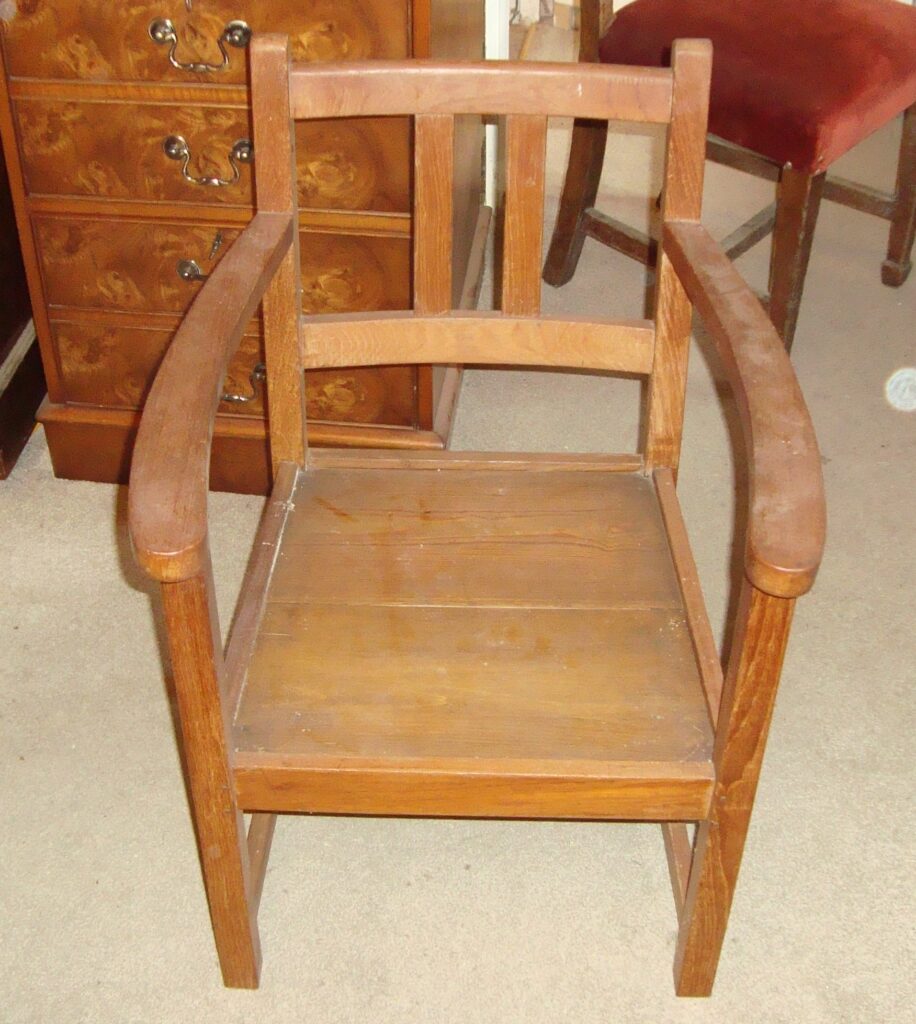 Pair of light oak armchairs Dorking Desks