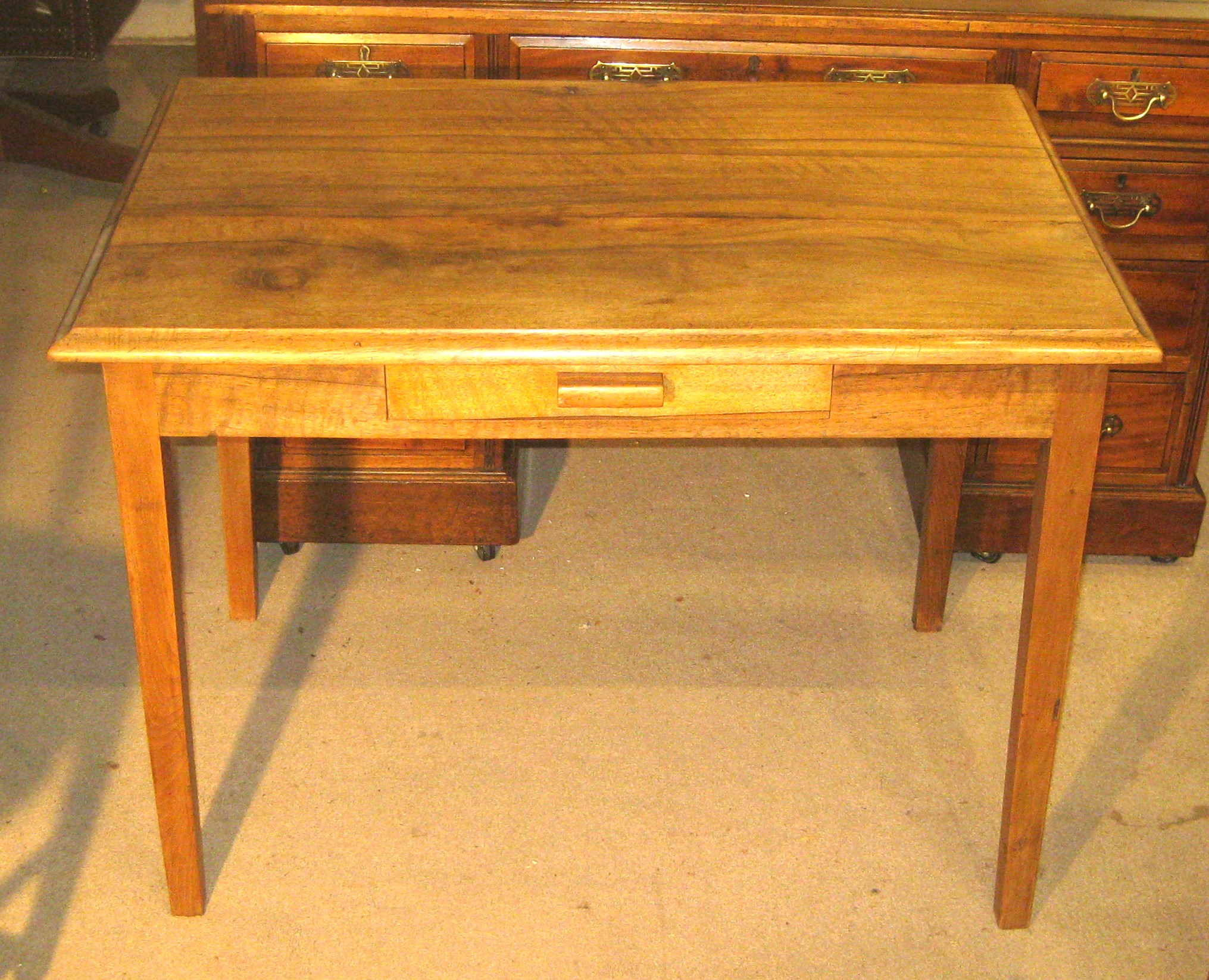 Good quality solid walnut table. Dorking Desks