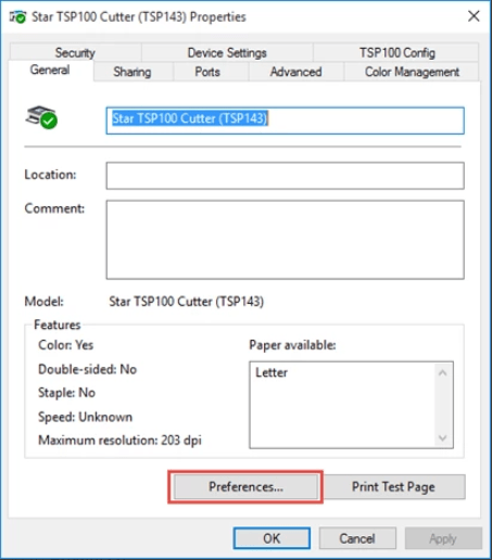 How to Setup Star TSP100 Series Printer
