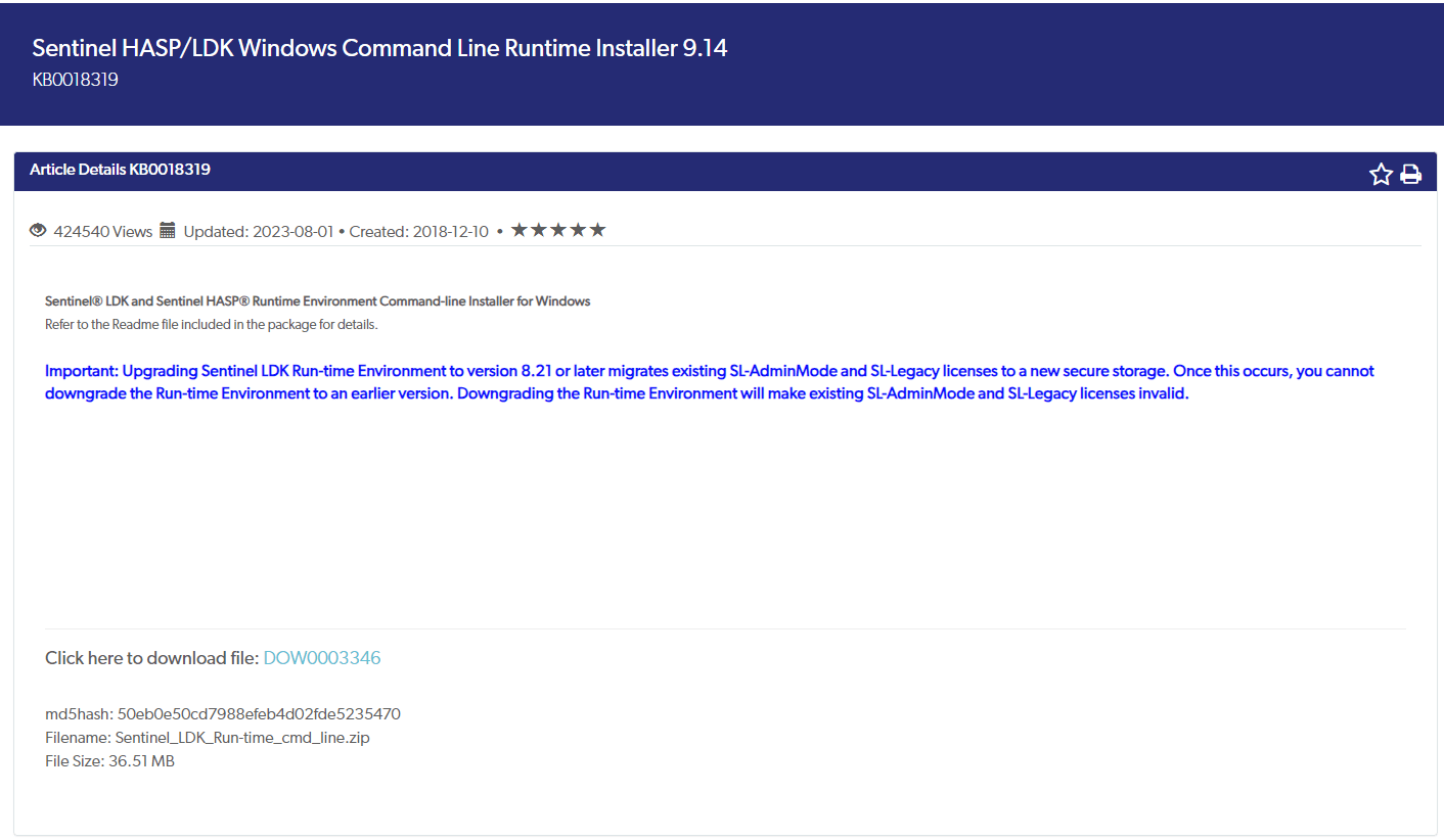 How to Install the latest HASP Driver