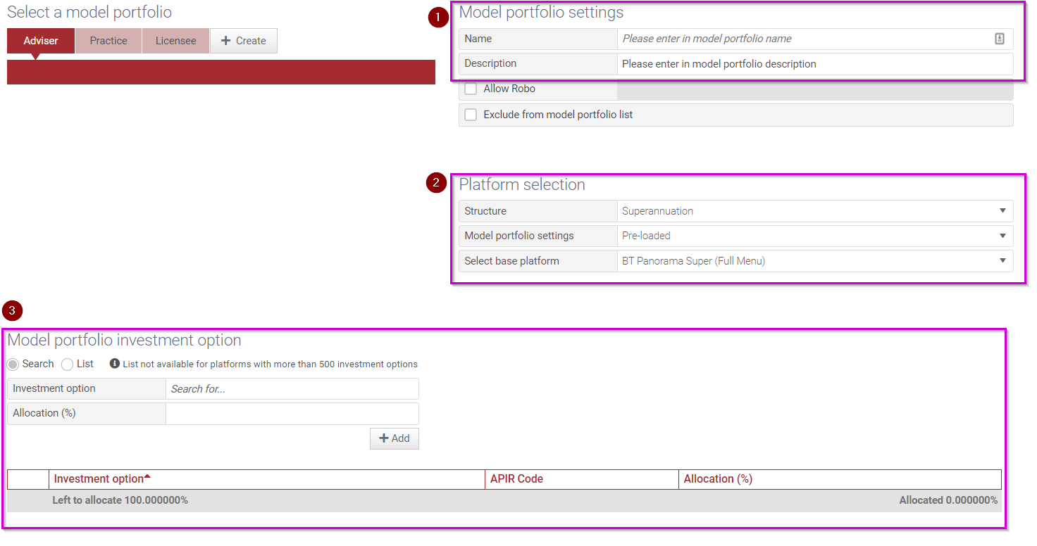 Creating Model Portfolios