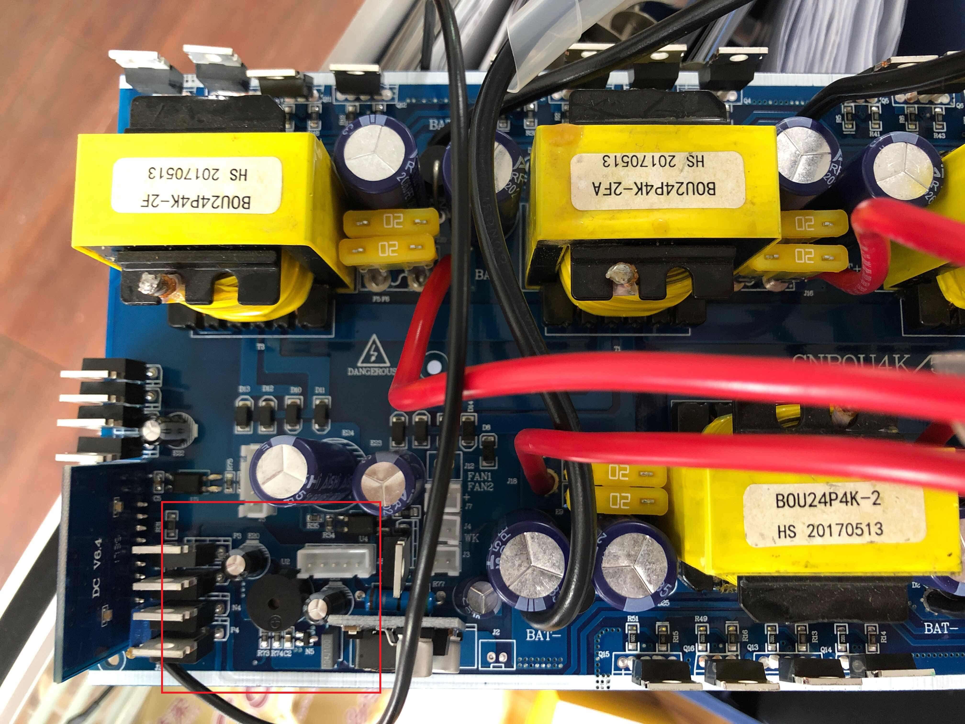 The inverter's buzzer keeps buzzing after being struck by lightning