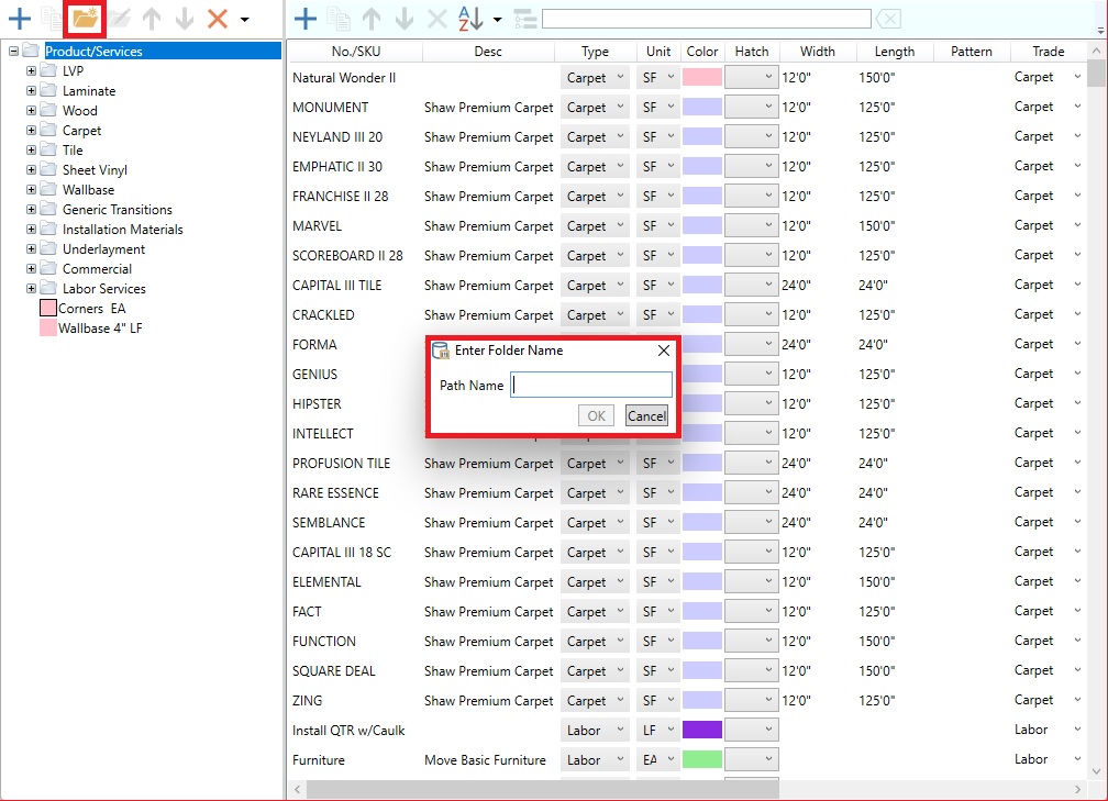 How to Create a New Folder in My Product Catalog on MeasureSquare 8?