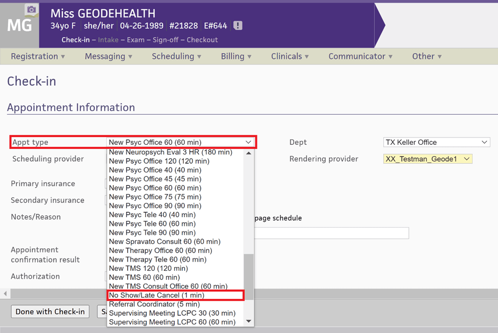 No ShowLate Cancels Workflow Provider