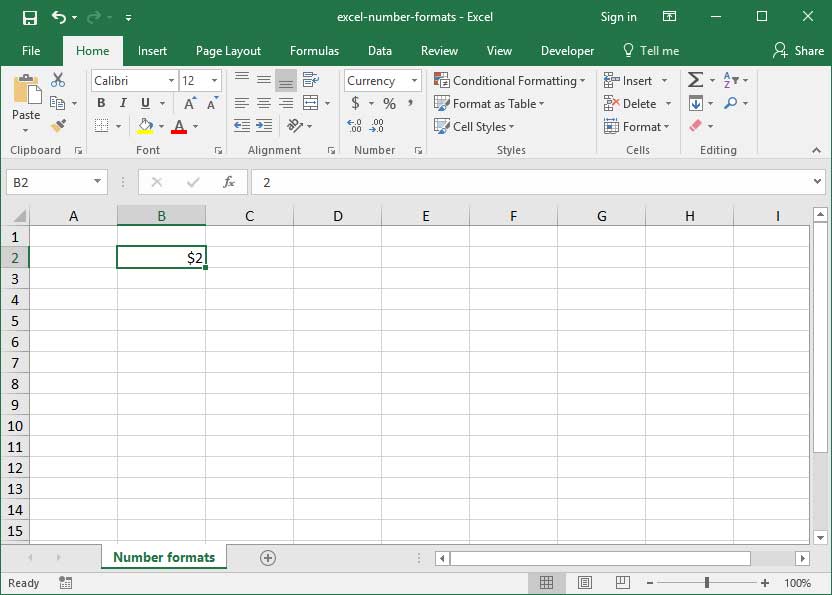 Number Formats In Excel Deskbright