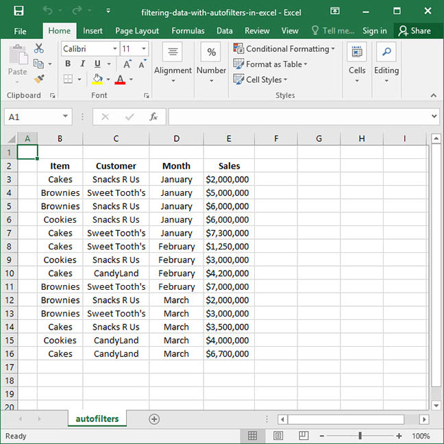 Filtering Data With Autofilters in Excel Deskbright