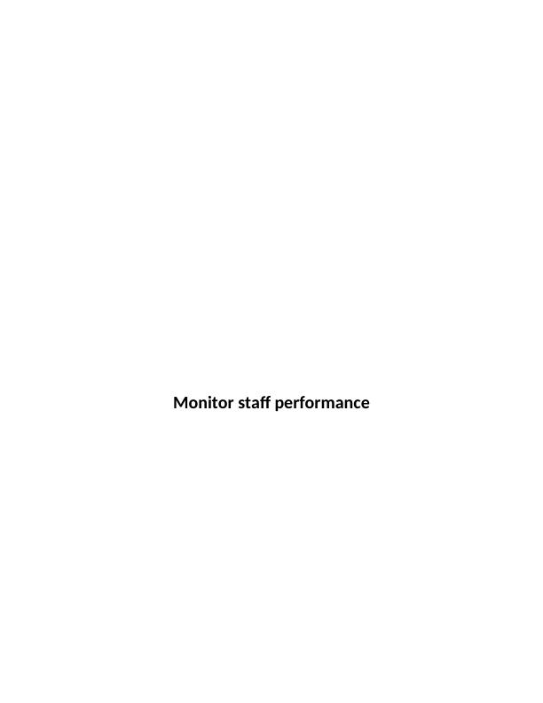 Procedures for Performance Appraisal in Hospitality, Tourism or Events