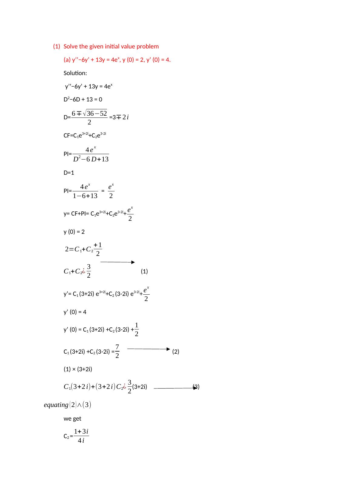 Solutions to Differential Equations and Integrals Desklib