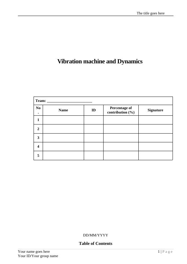 Vibration Machine and Dynamics A Study on Vehicle Suspension and Car Body