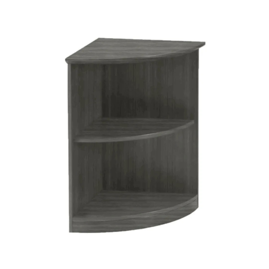 Medina 2Shelf Quarter Round Bookcase Desk'n File