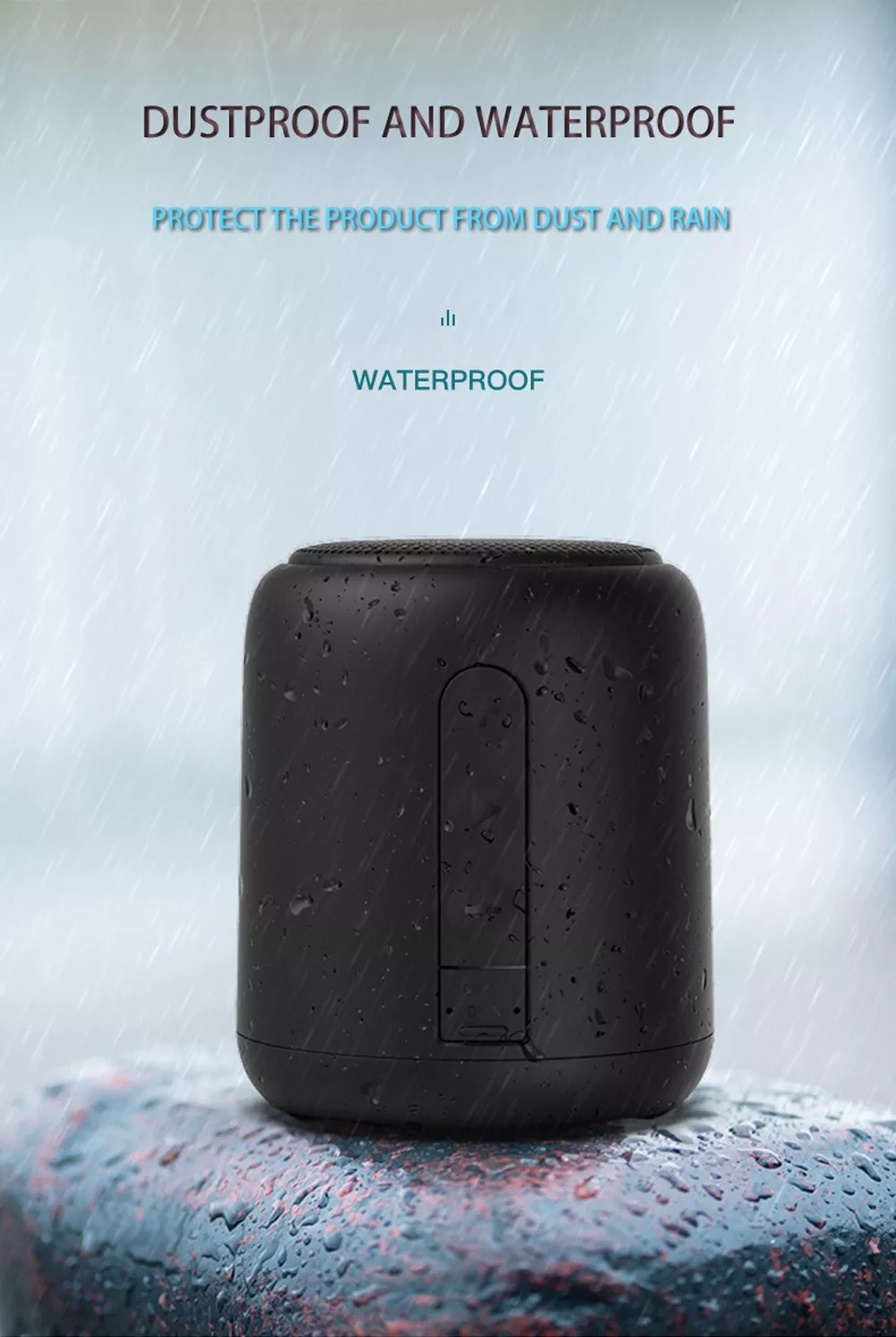 Deskpod Blue High Quality Small Wireless & Waterproof smart speaker with alexa Deskpod