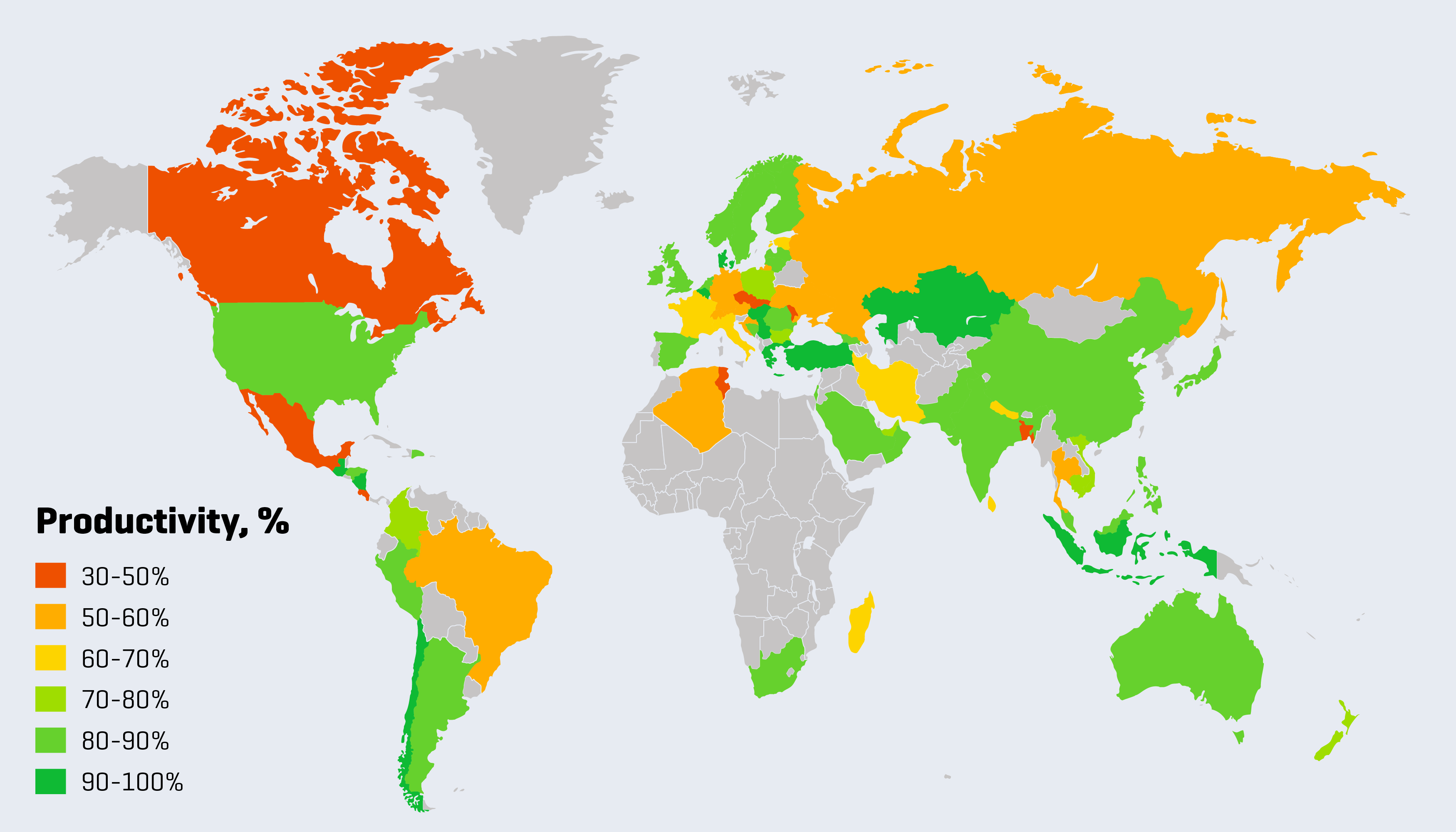 The most productive countries in 2019 DeskTime Blog