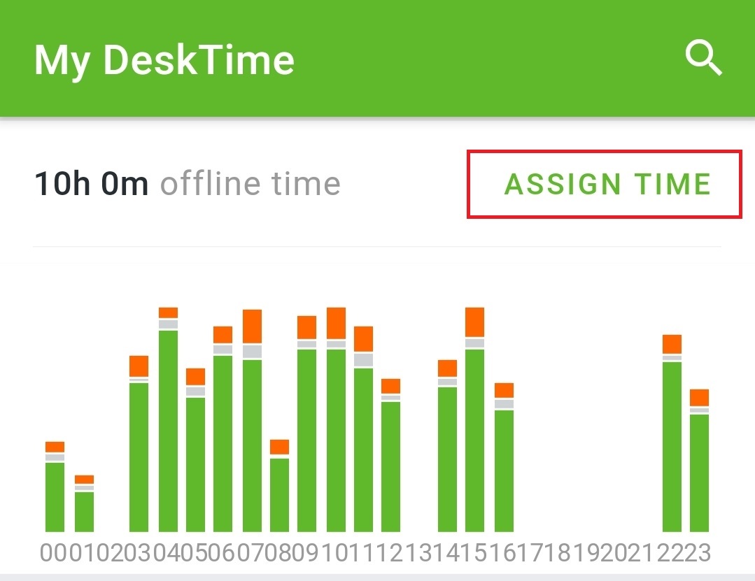 How to add time using DeskTime's mobile app?