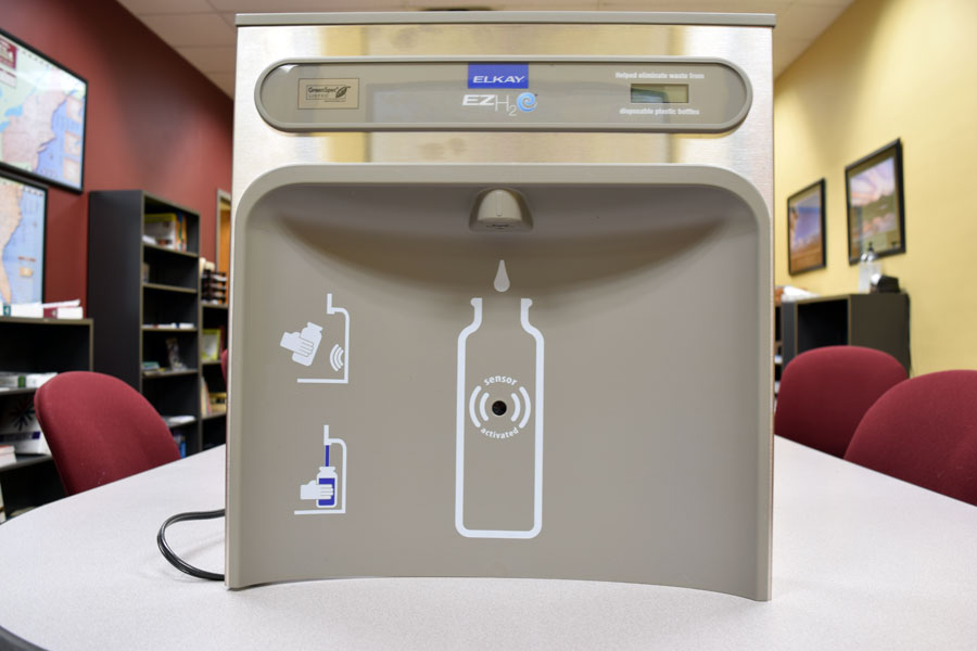 Maintenance to install updated water fountains, bottle filling stations