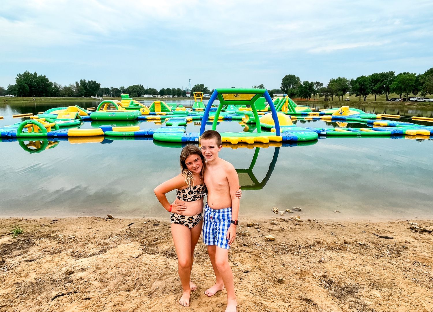 Floating Waterpark at Monticello Jellystone in Iowa