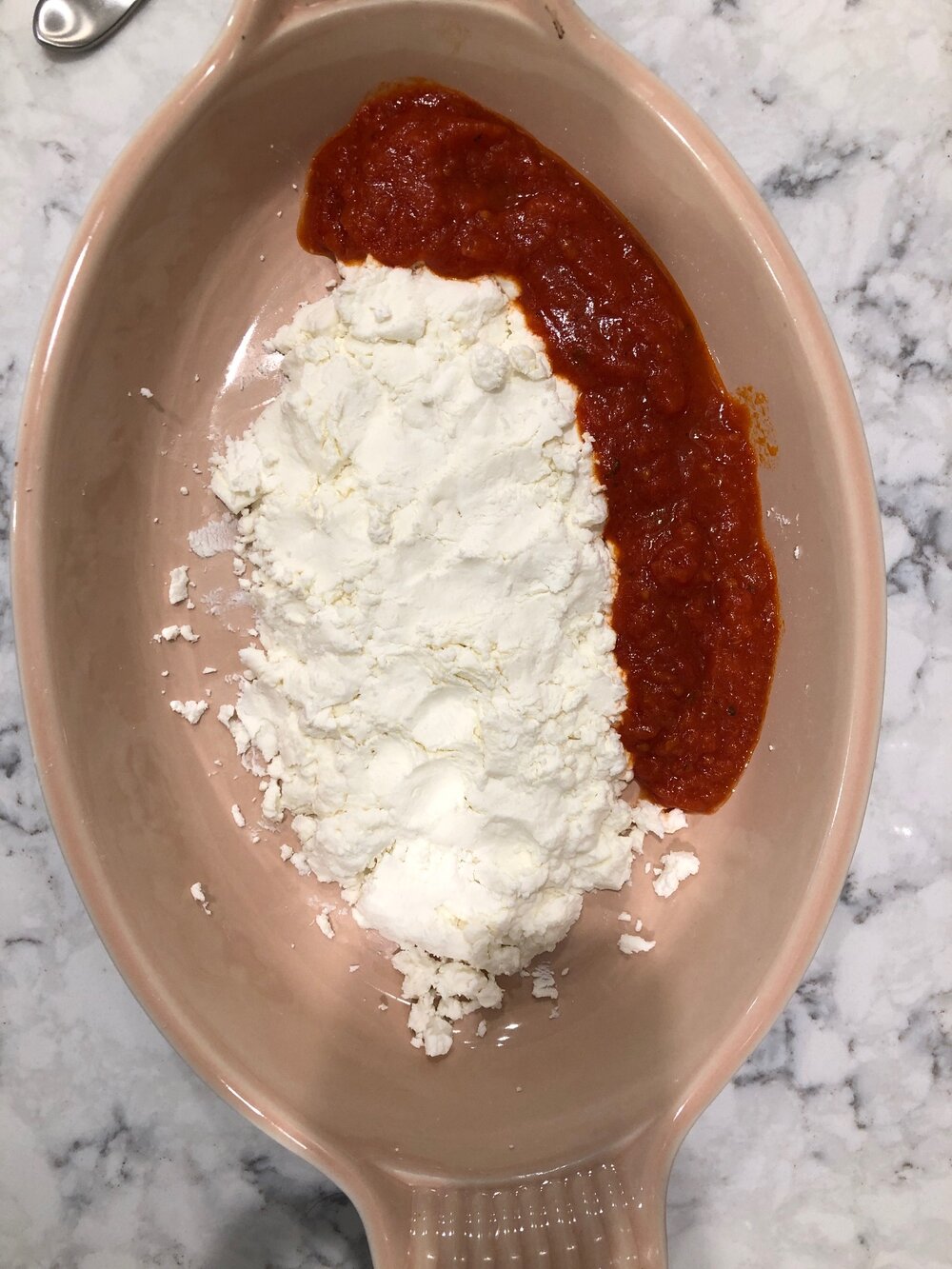 Super Simple Goat Cheese Marinara Dip Appetizer DeSocio in the Kitchen