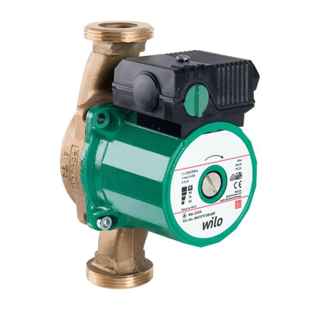 Wilo Star Z 25/6 1D Hot water Recirculation Pump with timer Desolt