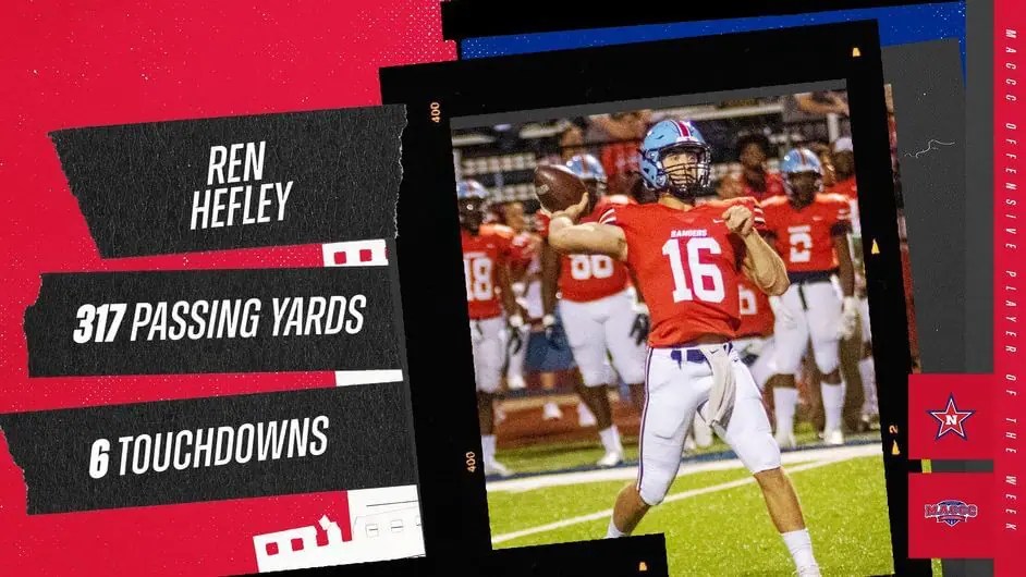 Rangers’ Hefley named MACCC Offensive Player of the Week DeSoto