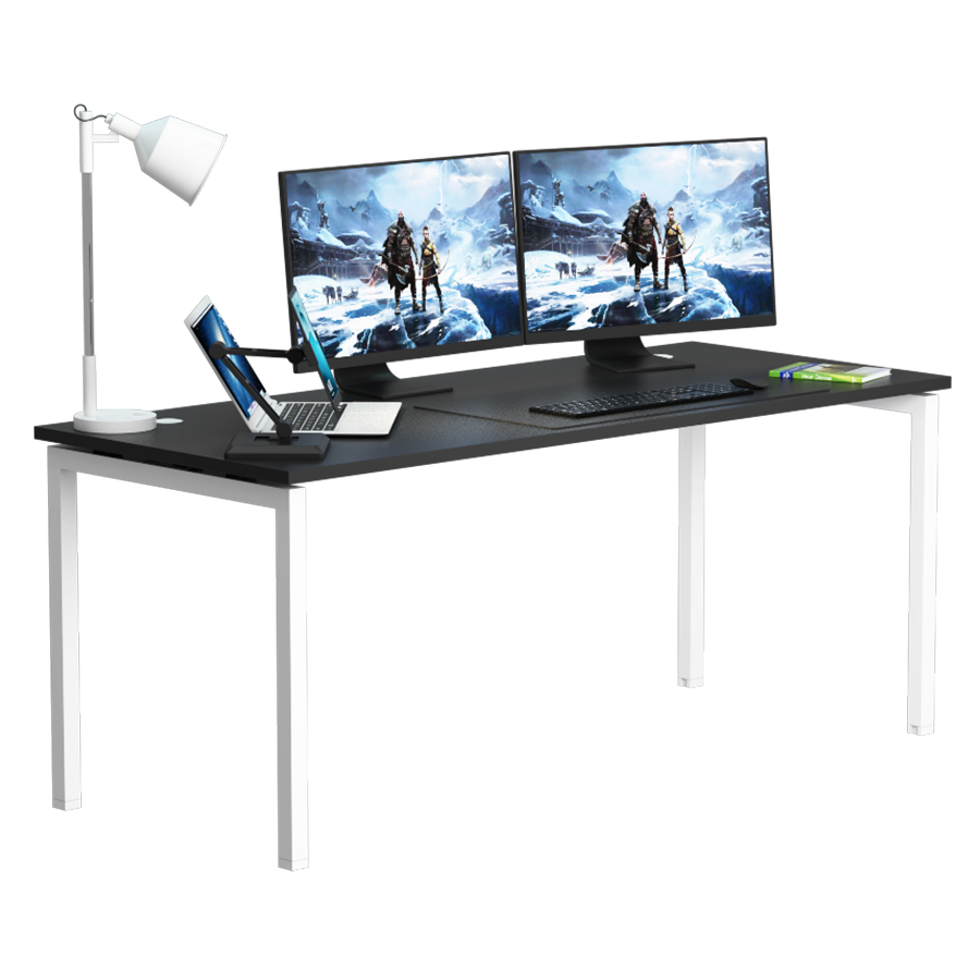 Gamers Desk Black and White Desqoo