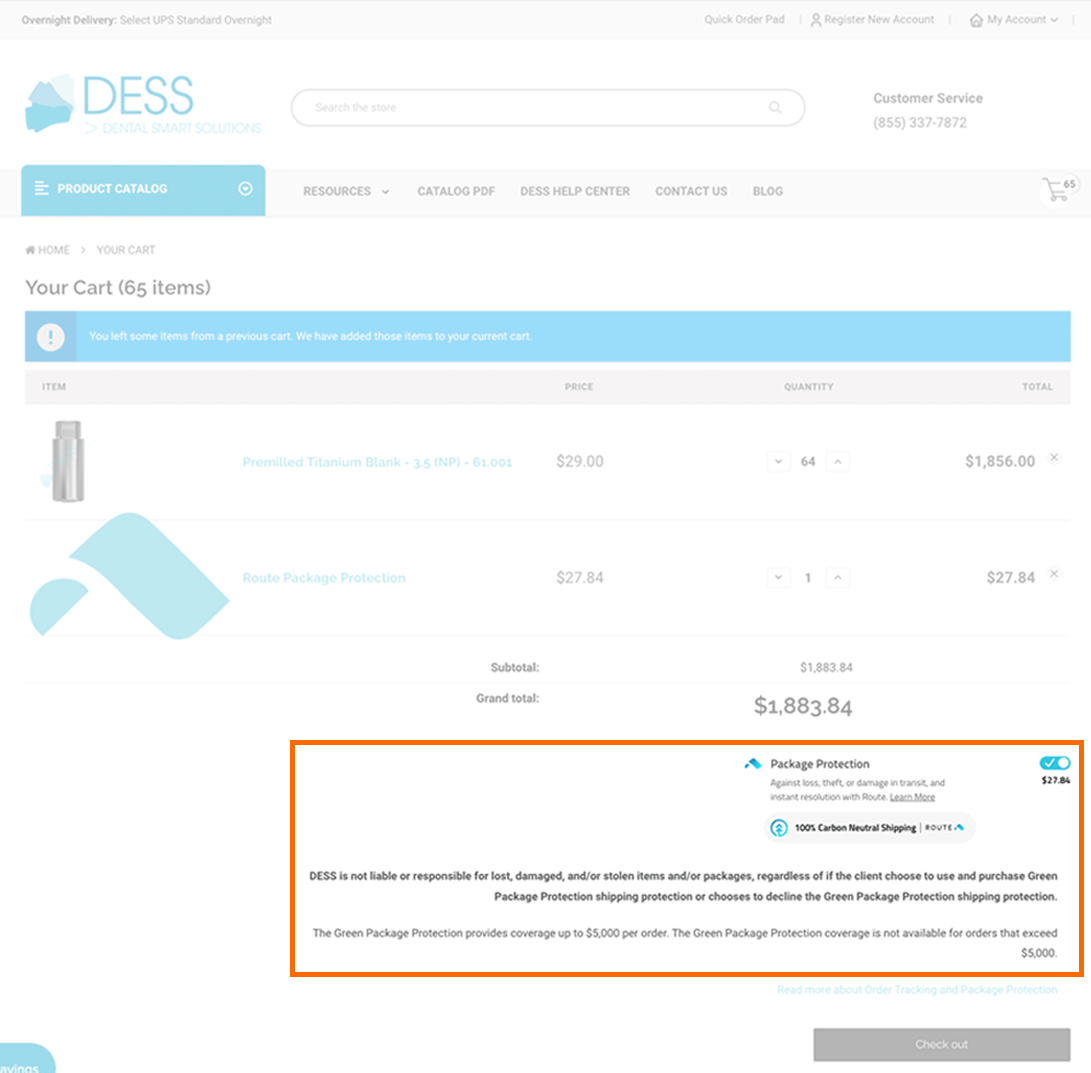 Route Order Tracking & Shipping Protection The DESS Help Center!
