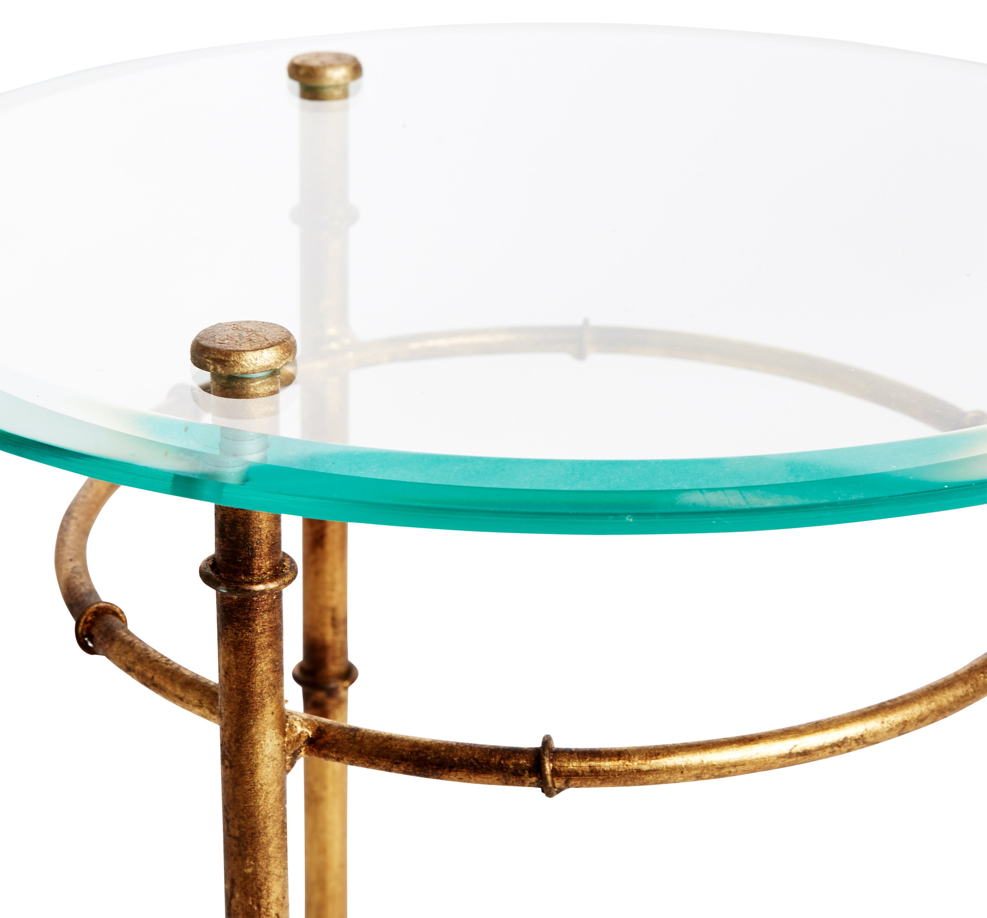 Antique Gold Bamboo Side Table Dessau Home