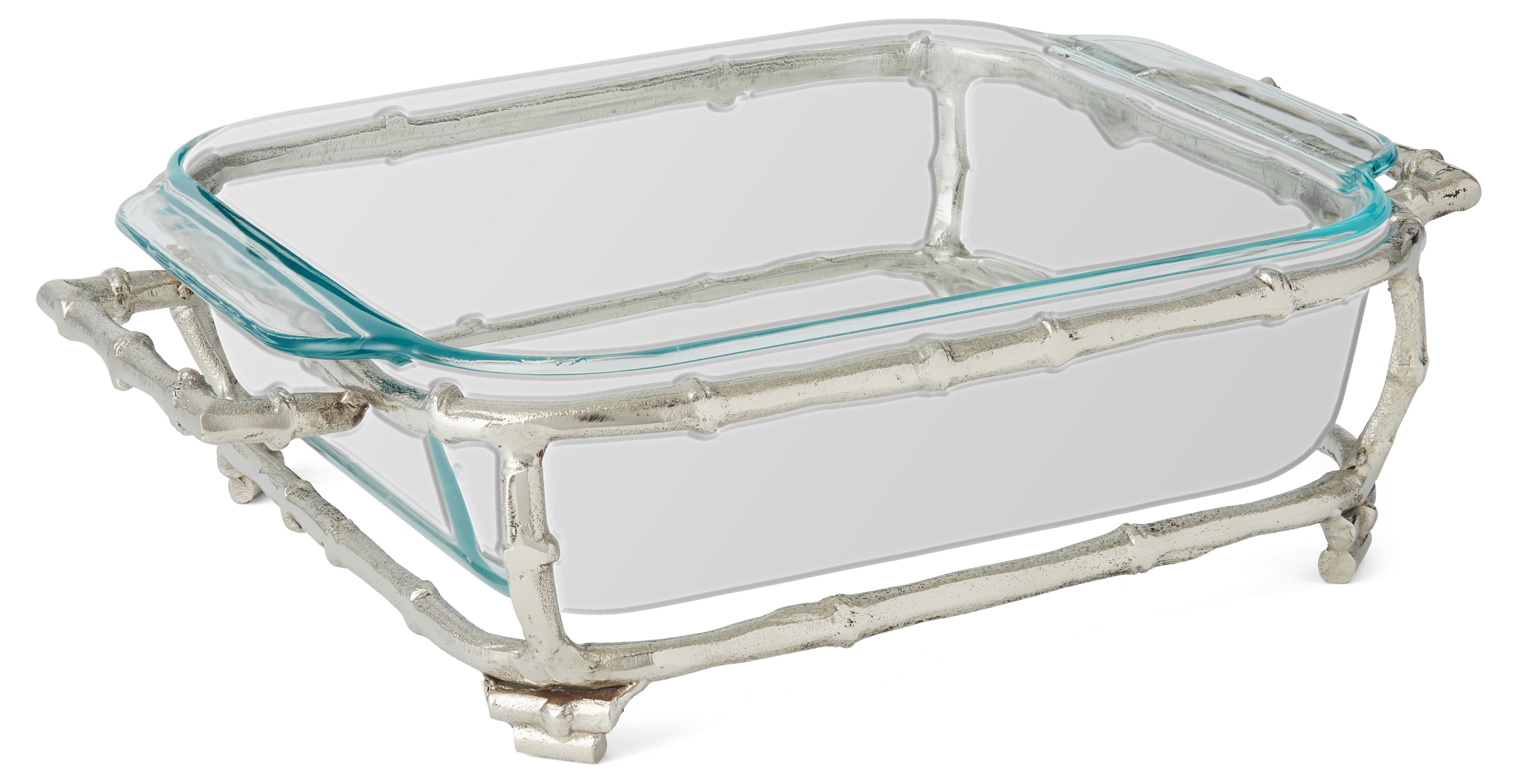 Nickel Bamboo Square Pyrex Holder Dessau Home