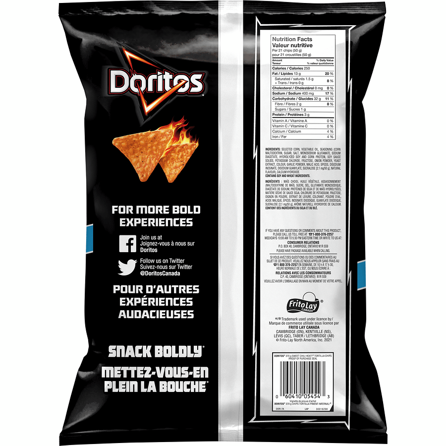 Doritos Sweet Chili Heat! tortilla chips 370 g Dessert Advisor