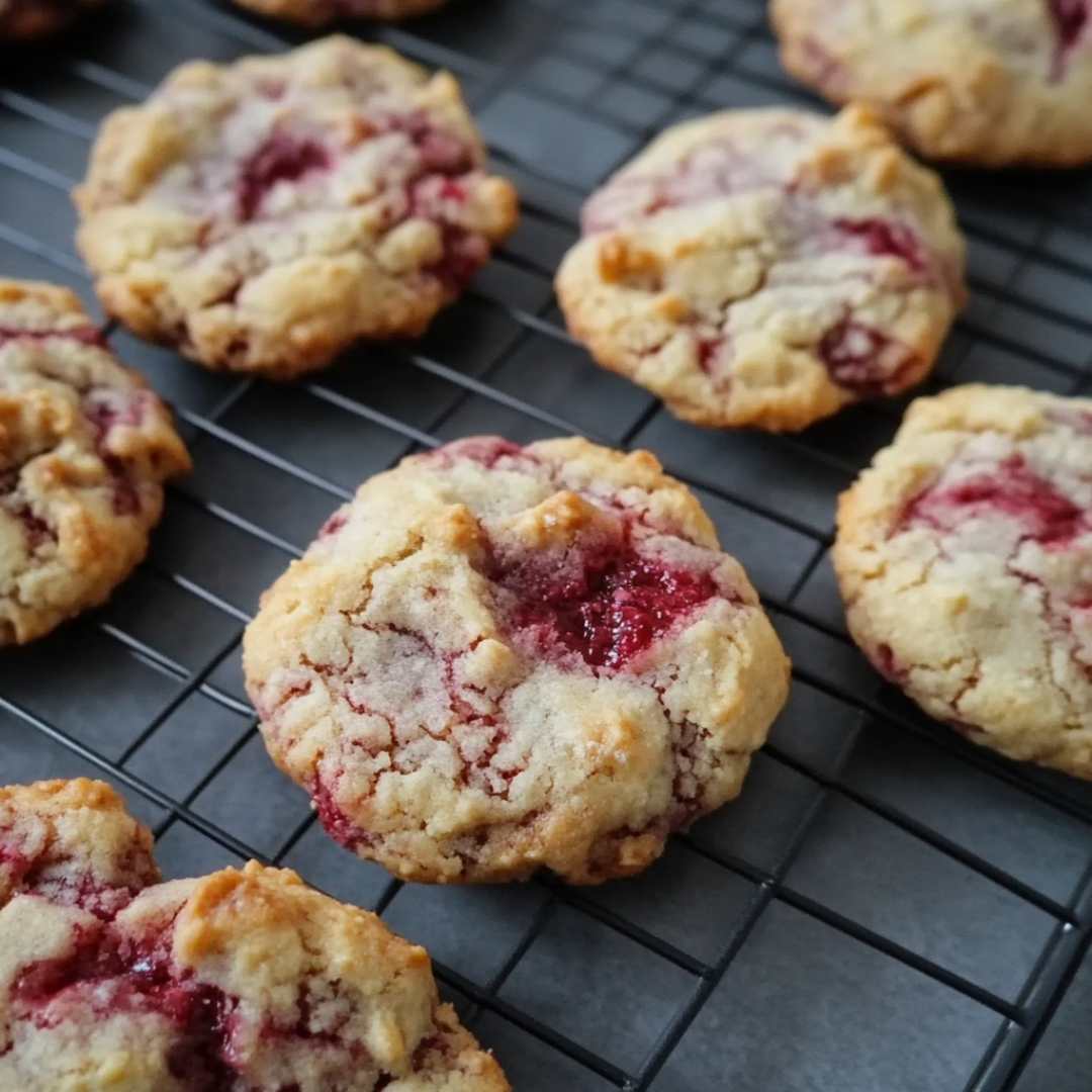 White Chocolate Raspberry Cookies Recipe DessertDaily
