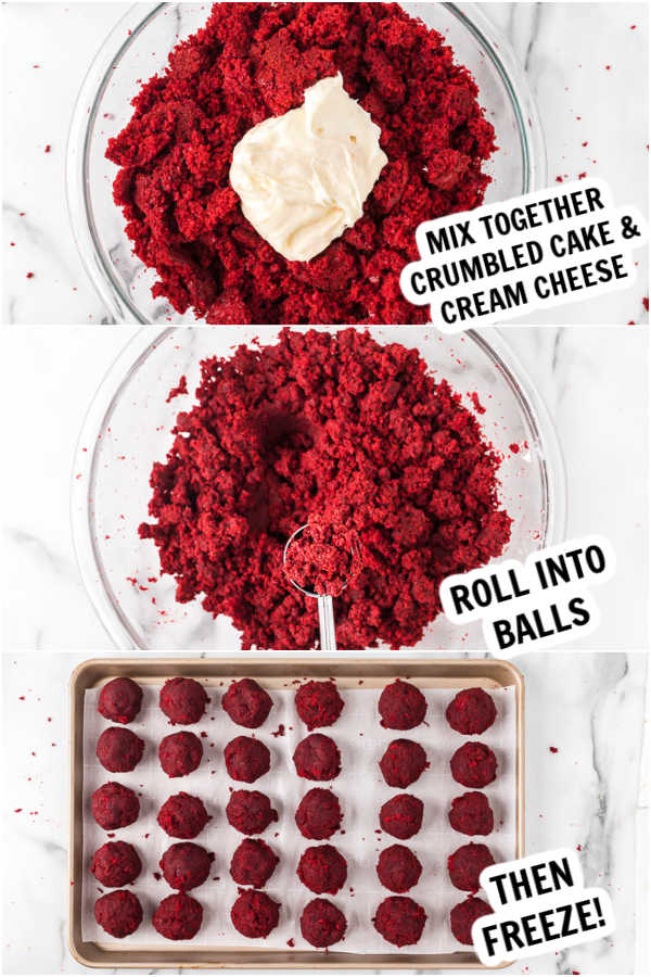 Red Velvet Cake Balls how to make red velvet cake balls