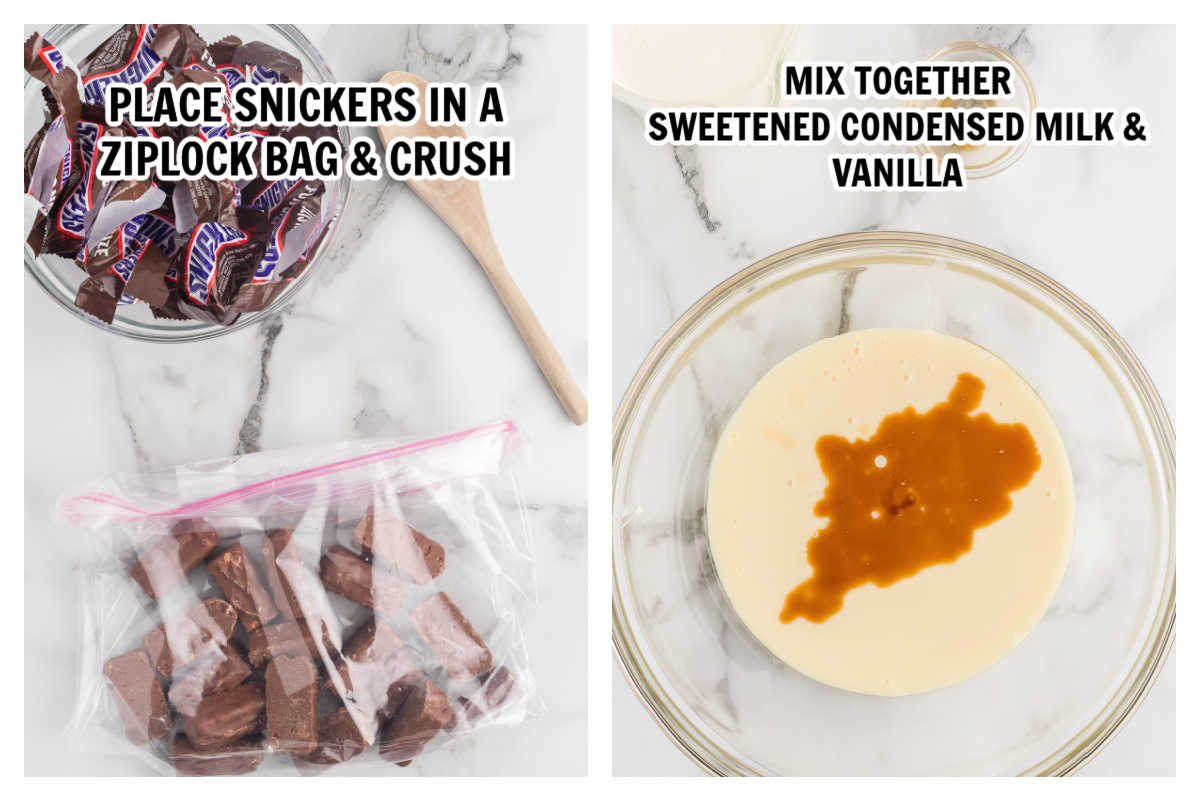 Snicker Ice Cream No Churn Snicker bar Ice cream recipe