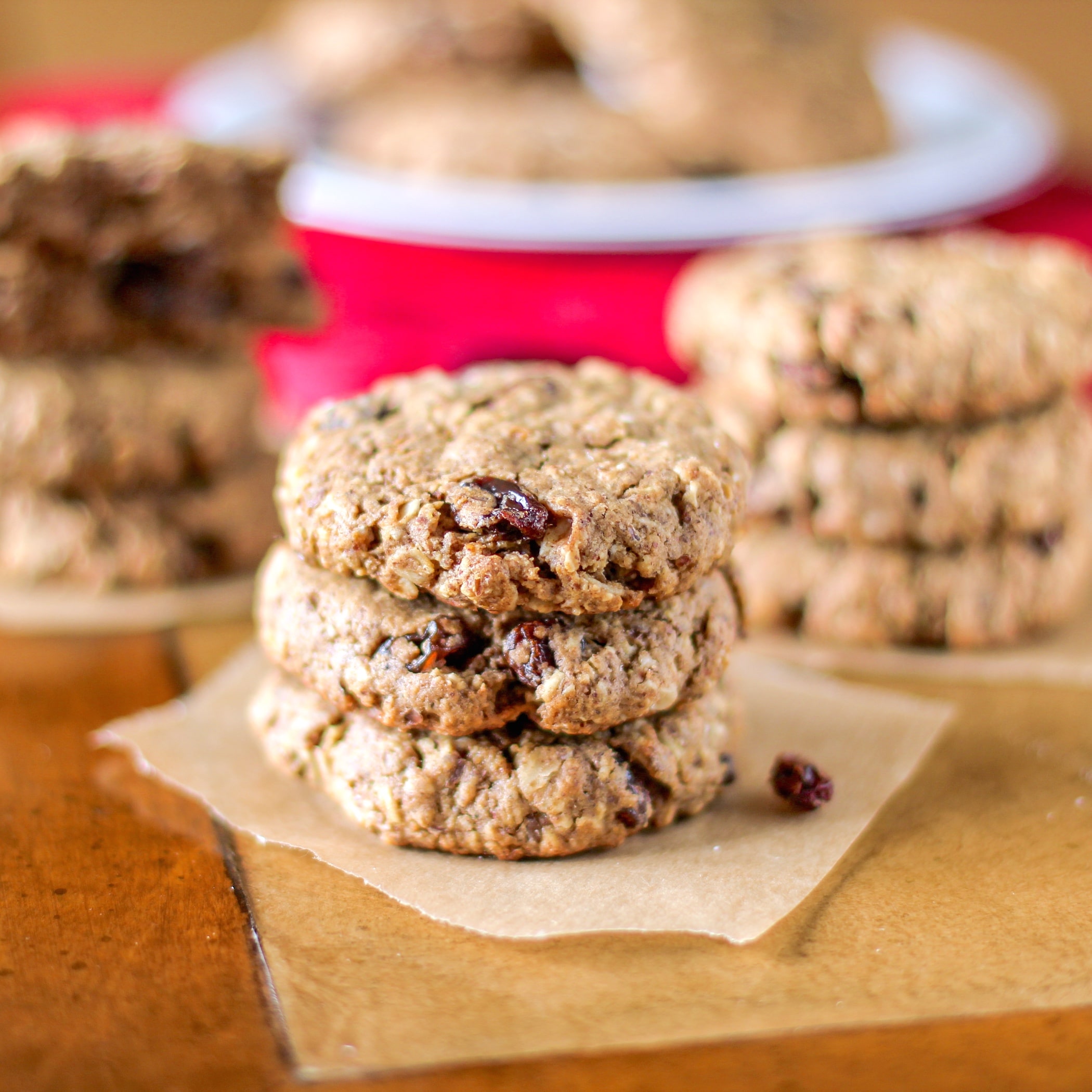 Soft Oatmeal Raisin Cookies Refined Sugar Free Gluten Free, Vegan