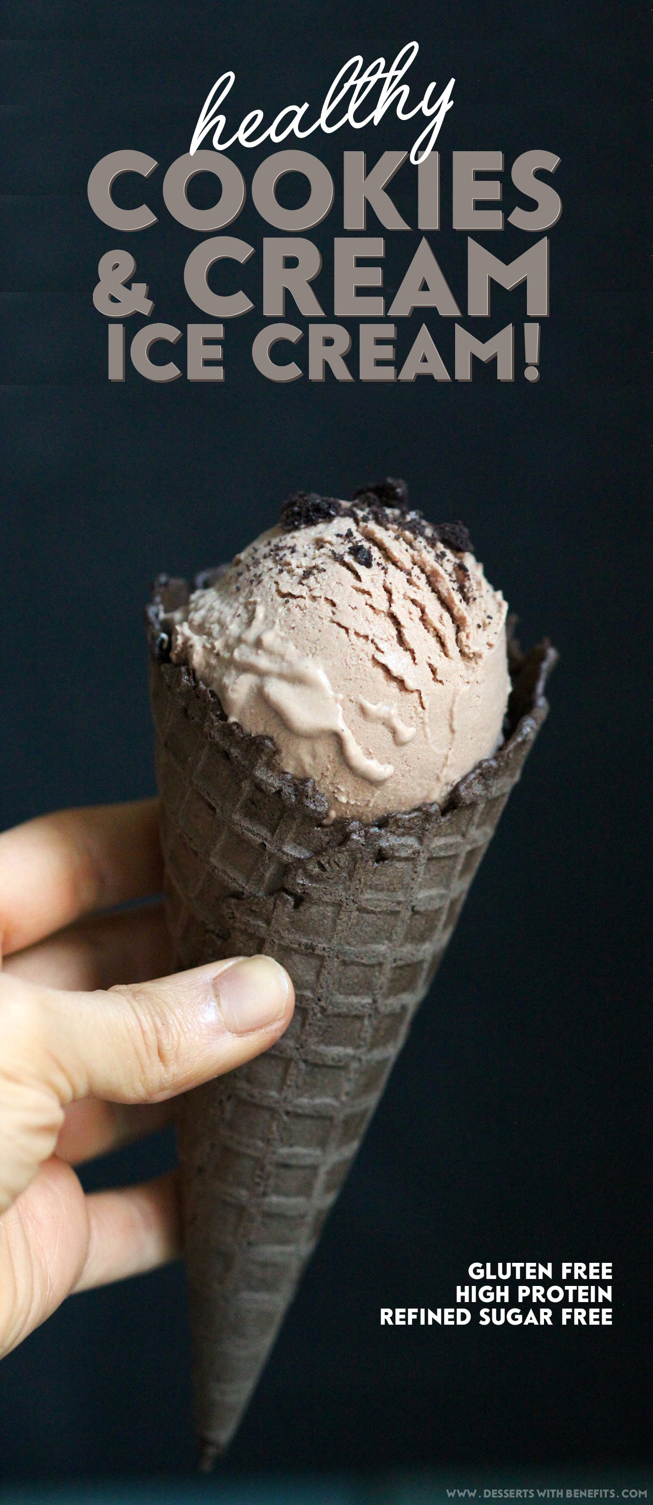 Healthy Cookies 'n' Cream Ice Cream Recipe Sugar Free, Gluten Free