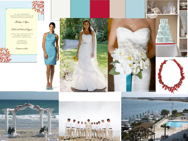 NC Beach Wedding PANTONE WEDDING Styleboard The Dessy Group