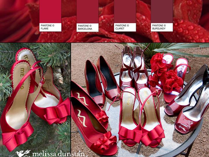 THE RED SHOE GALS (BRIDE/BRIDESMAIDS) PANTONE WEDDING Styleboard