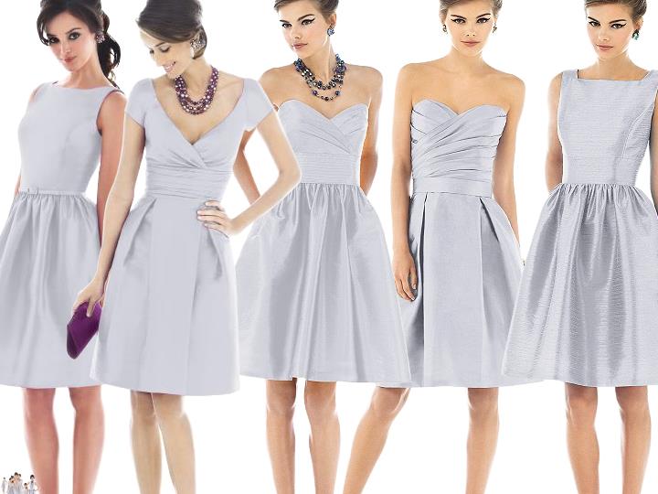 Dove Grey Bridesmaids Dresses PANTONE WEDDING Styleboard The Dessy