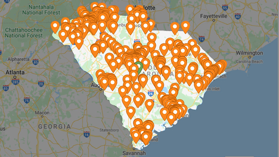 SC BBQ Trail Map Find the Barbecue Joints Near You Destination BBQ