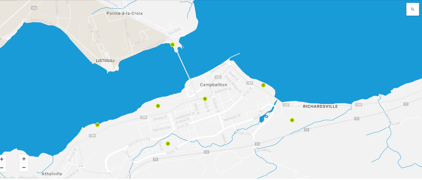 map Destination Campbellton