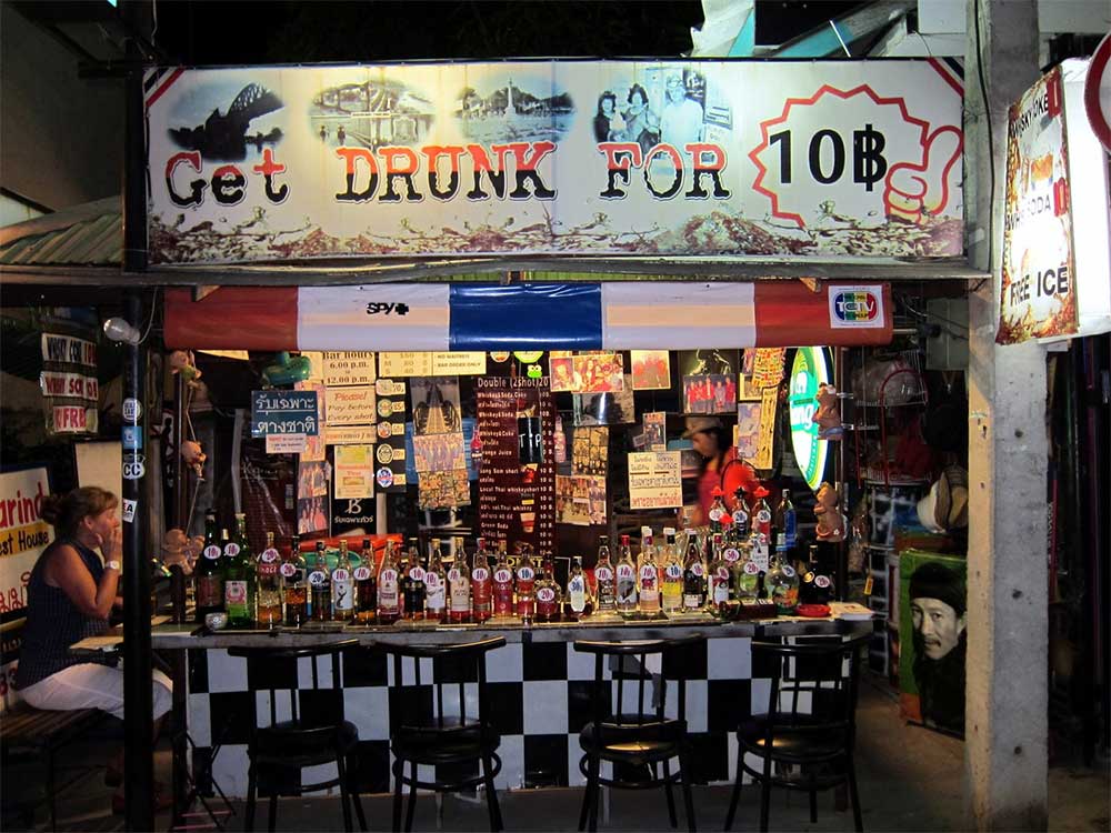 Get drunk for 10 Baht Bar Kanchanaburi.