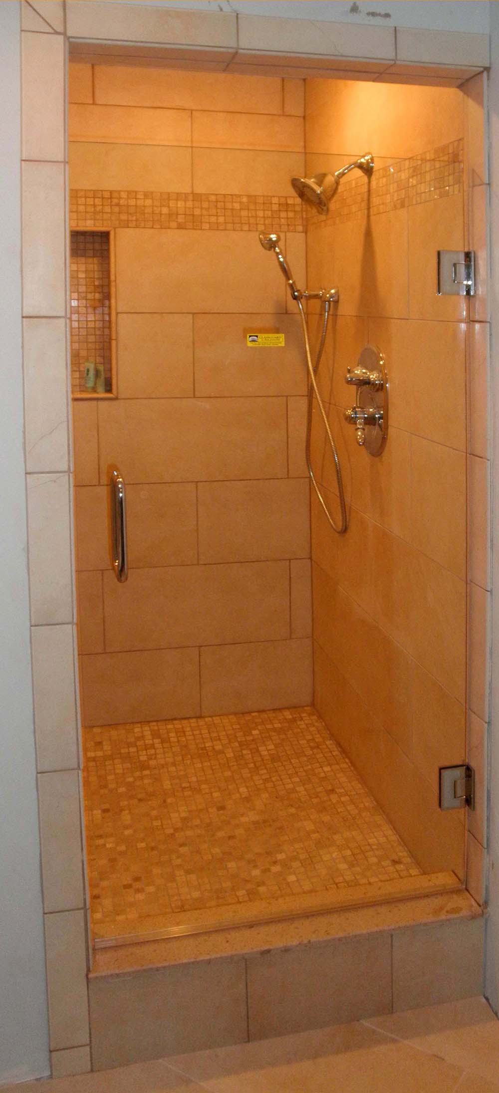 Heavy Glass Single Frameless Shower Door Destin Glass (850) 8378329